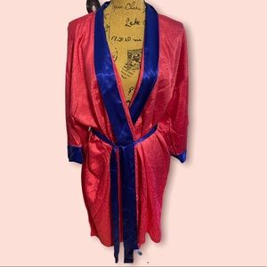 Blue and pink vintage Victoria secret robe